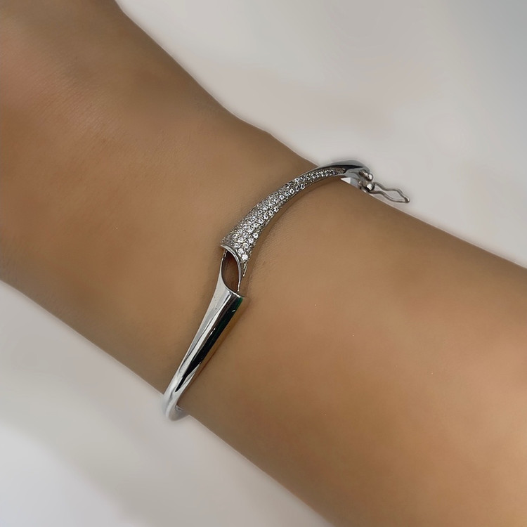 دستبند نقره جواهری دستبند نقره زنانه دستبند نقره ی طرح طلا