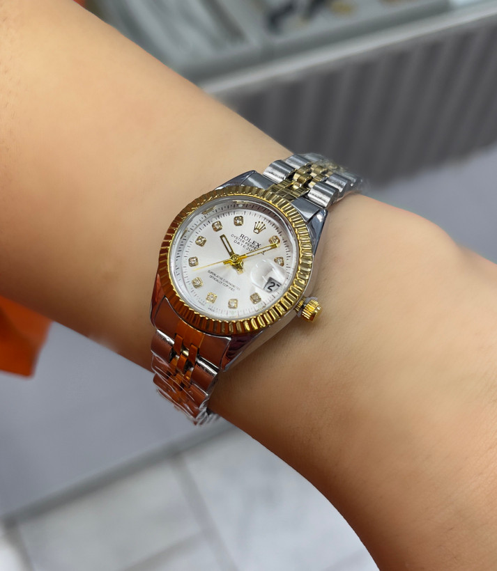 رولکس صفحه سفید دورنگ