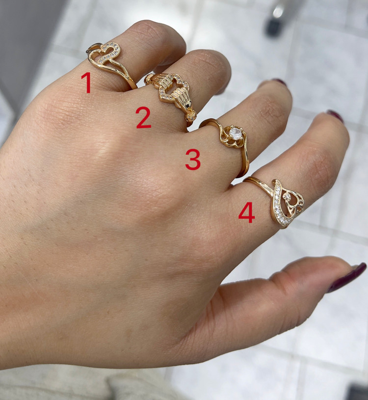 انگشتر دخترانه طلایی ظریف و مینیمال مدل تک نگین قلبی کادو ولنتاین ارزان