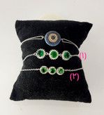 دستبند نقره یاقوت سبز