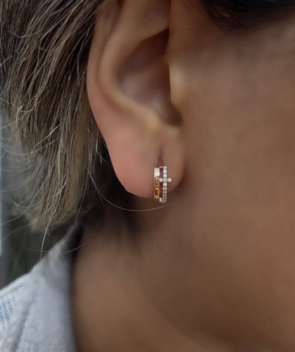 گوشواره حلقه ای طلایی سبک و دخترانه