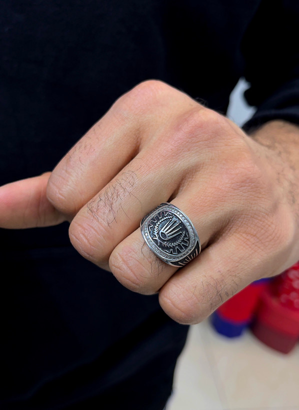 انگشتر نقره مردانه اسپرت