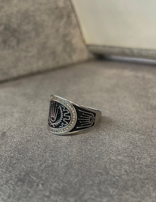 انگشتر نقره مردانه طرح رولکس