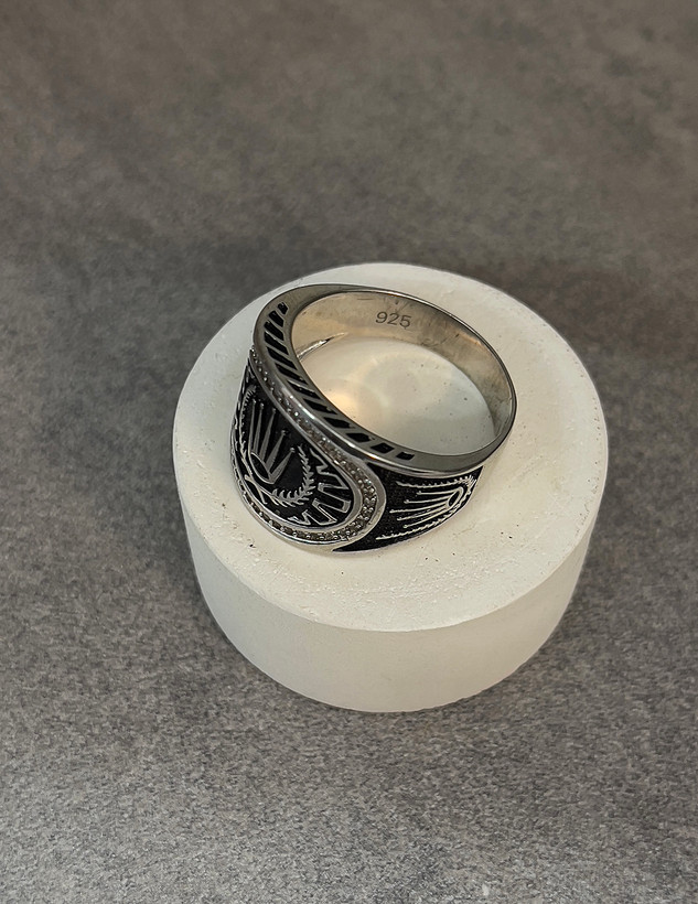 انگشتر نقره مردانه طرح رولکس طرح تاج