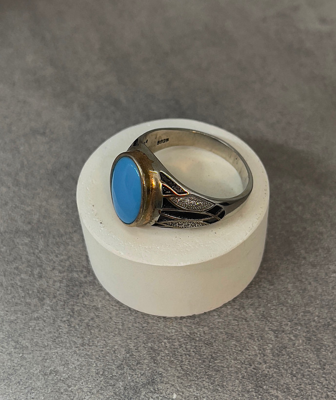 نقره مردانه اصل مشهد با قاکتور معتبر