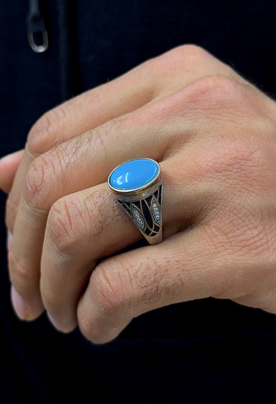 انگشتر نقره مردانه اصل با فاکتور معتبر