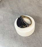 انگشتر نقره مردانه سنگ مشکی