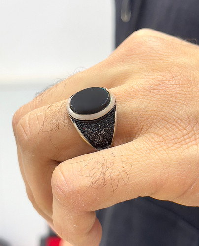 انگشتر نقره مردانه ی اصل مشهد