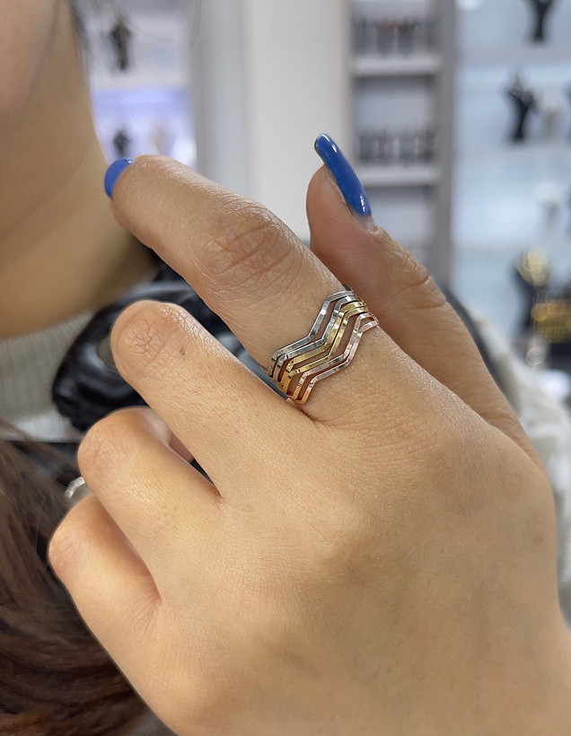 رینگ رنگ ثابت استیل ساده