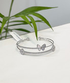 دستبند پروانه با نگین های سوراروفسکی دخترانه