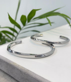 بنگل استیل آبکاری نقره مردانه دستبند مردانه شیک