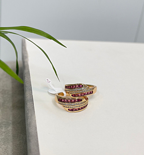 انگشتر دخترانه استیل الماس صورتی