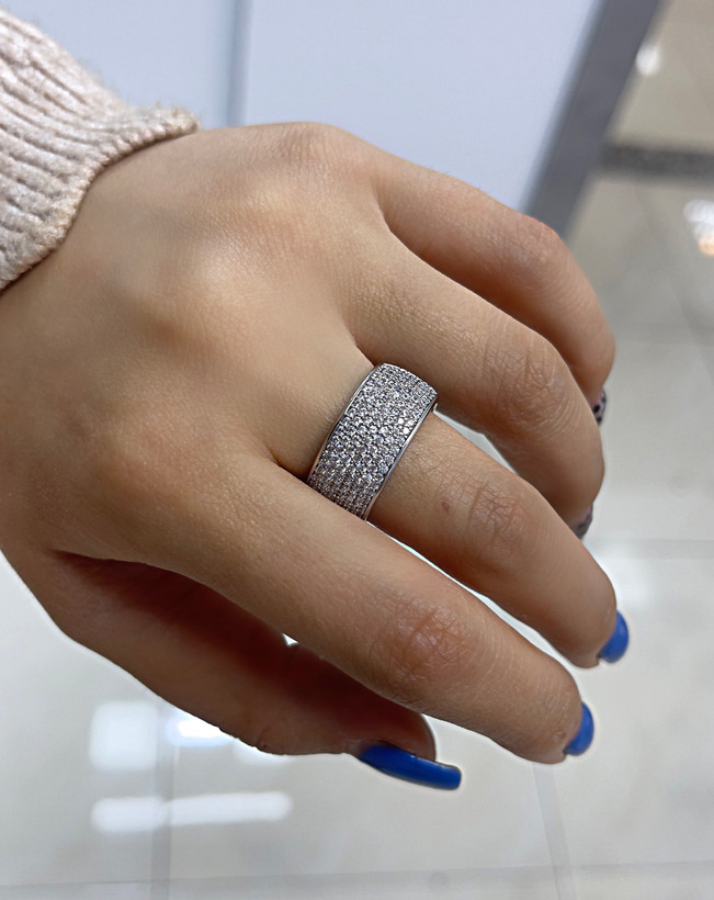 انگشتر نقره ای نگیندار ژوپینگ