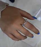 انگشتر دخترانه استیل رنگ ثابت