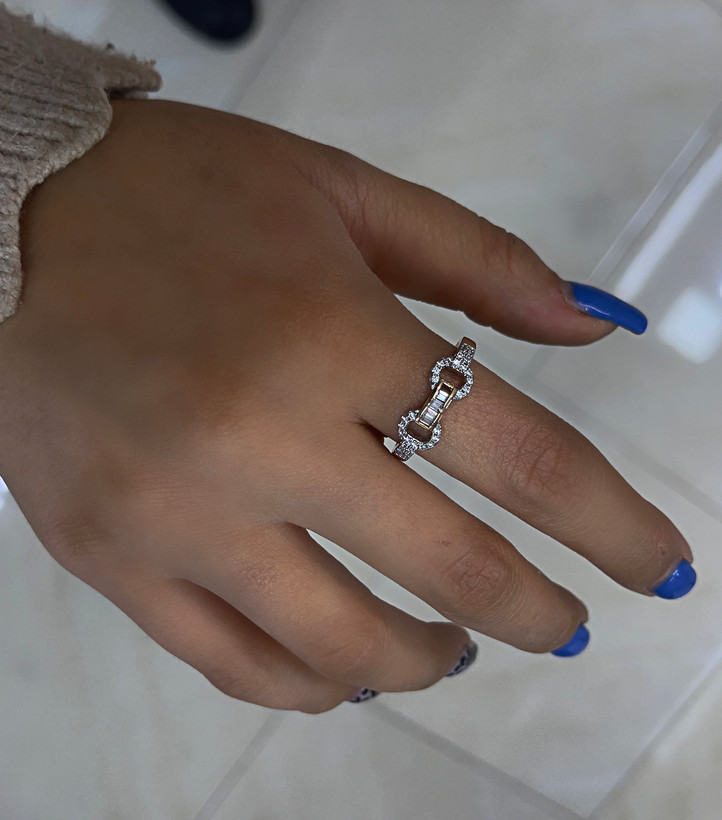 انگشتر دخترانه استیل رنگ ثابت