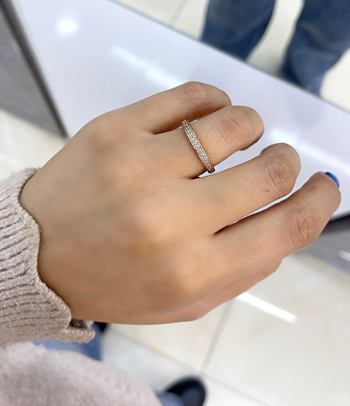 رسنگ نکین دار طلایی دخترانه