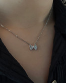 گردنبند نقره ای مینیمال دخترانه