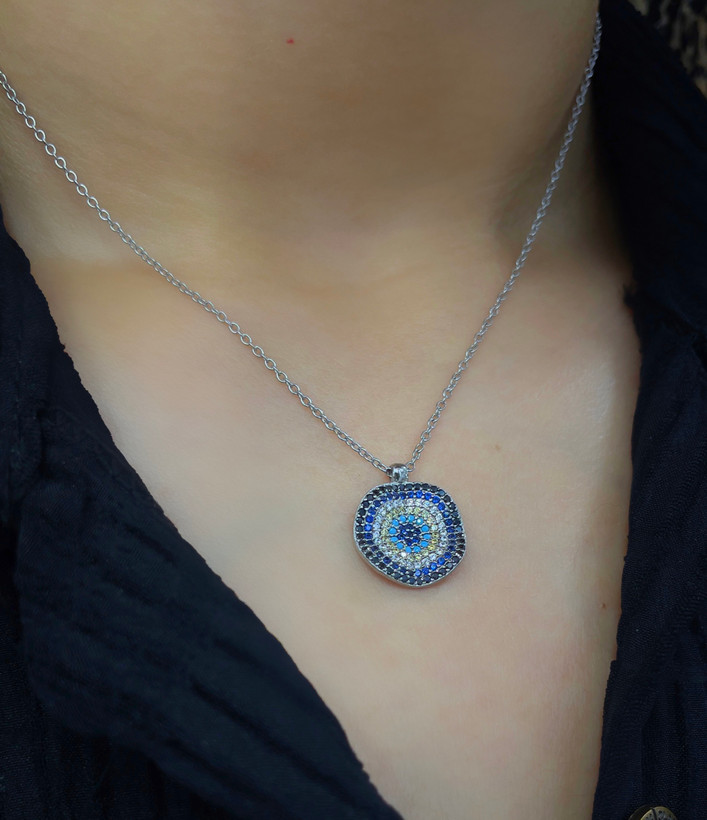 گردنبند نقره زنانه چشم نظر