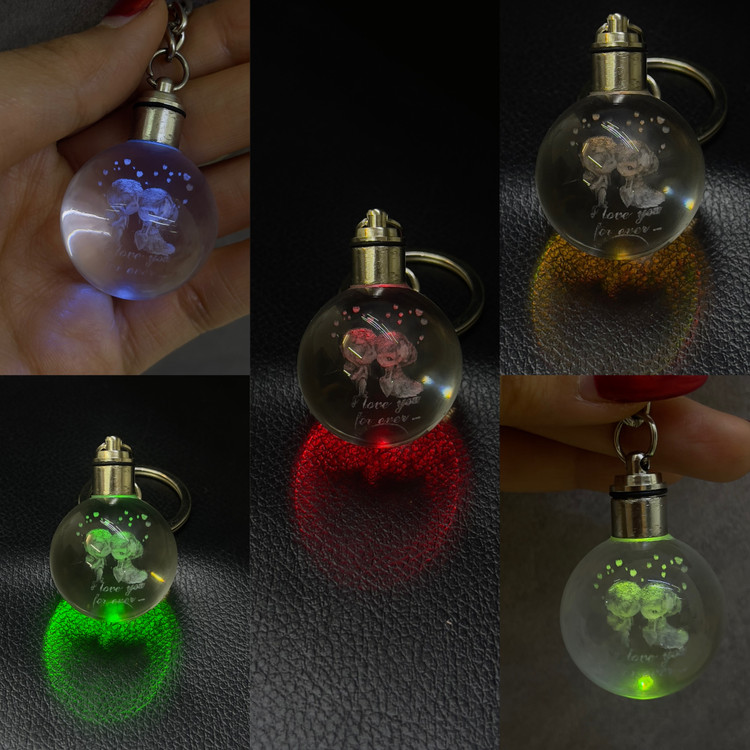 جاسوییچی کریستالی چراغدار طرح ولنتاینی