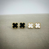 گوشواره دخترانه و زنانه مدل ونکلیف سفید و مشکی