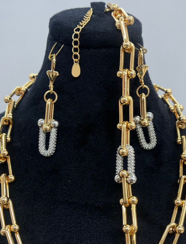 گوشواره تیفانی زنانه رنگ طلایی برند ژوپینگ