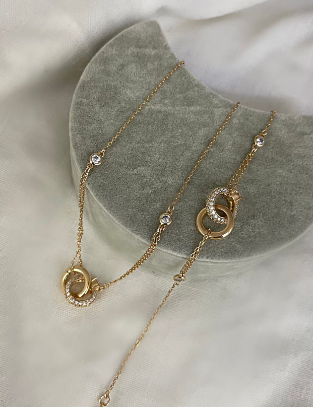 دستیند وگردنبند زنجیری طرح طلا برند ژوپینگ