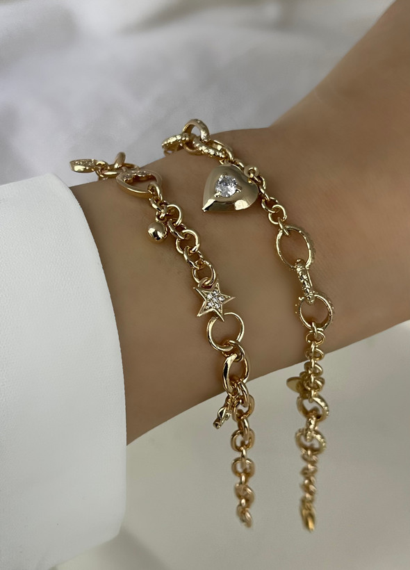 دستبند زنجیری زنانه مشابه طلا