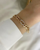 دستبند فیگارو زنانه طلایی برند ژوپینگ