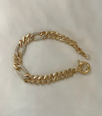 دستبند فیگارو طلایی دخترانه نگیندار