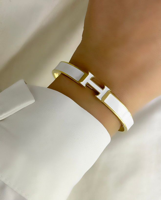 دستبند هرمس دخترانه سفید