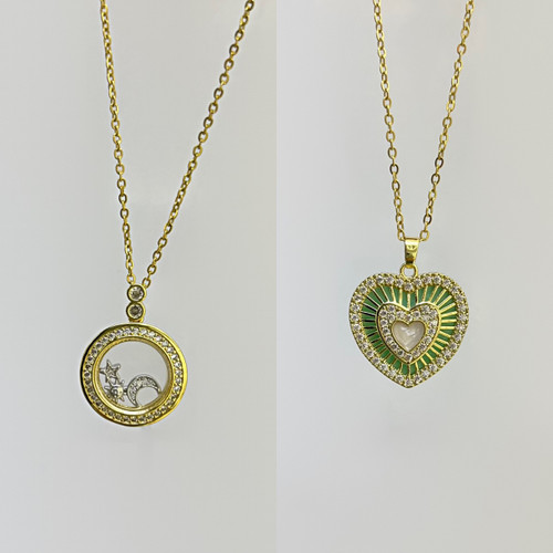 گردنبند خاص دخترانه با رنگ ثابت و نگیندار