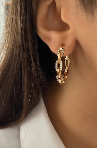 گوشواره حلقه ای بزرگ دخترانه ژوپینگ