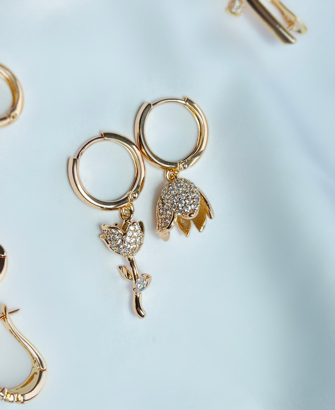 گوشواره رنگ ثابت زنانه برند ژوپینگ