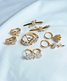 گوشواره طرح گره دخترانه با آبکاری طلا