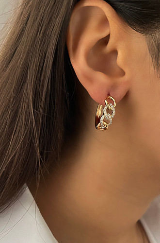 گوشواره حلقه ای کارتیه ساده