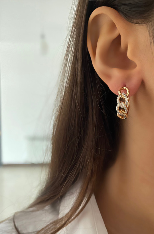 گوشواره کارتیه زنانه طلایی