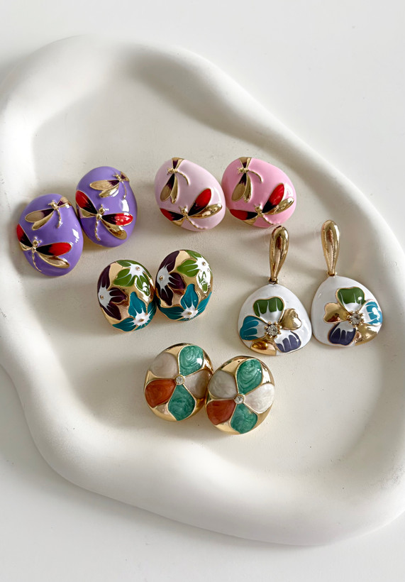 گوشواره میناکاری دخترانه