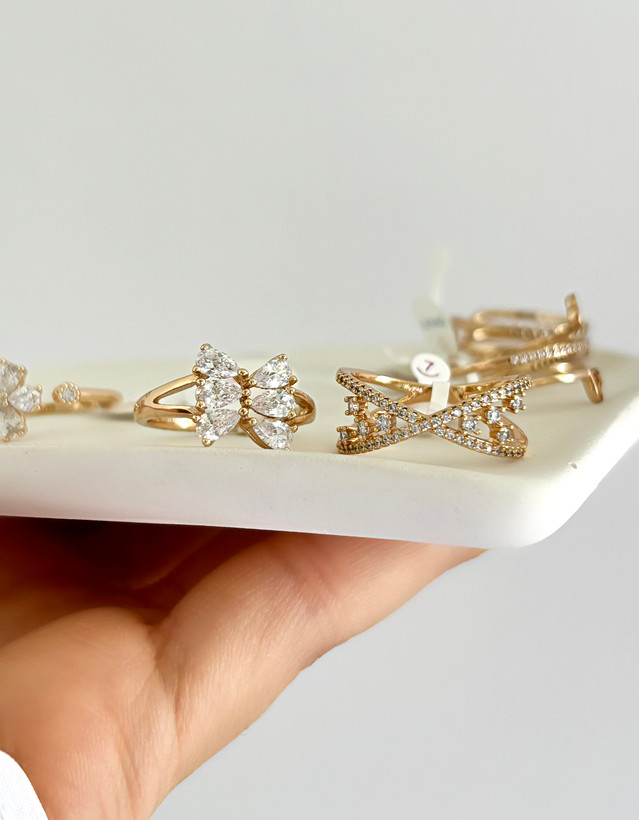 انگشتر زنانه با آبکاری طلا