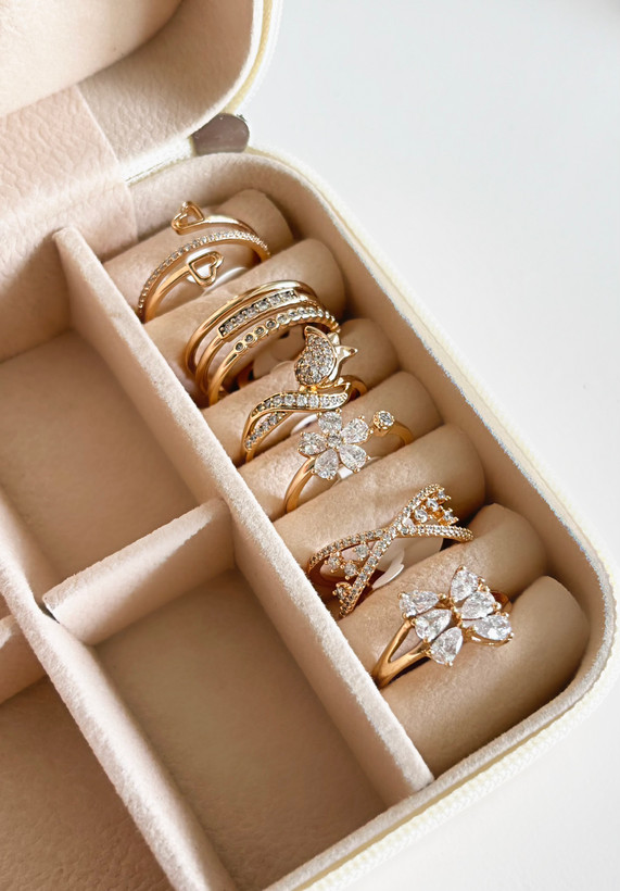 انگشتر نگین اشکی پروانه ای زنانه برند ژوپینگ