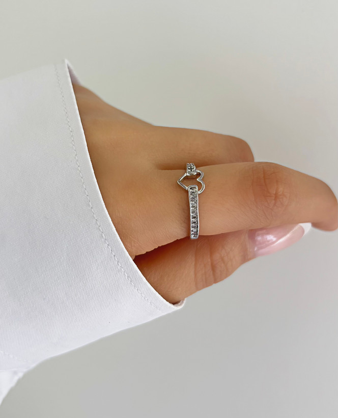 انگشتر استیل قلبی دخترونه