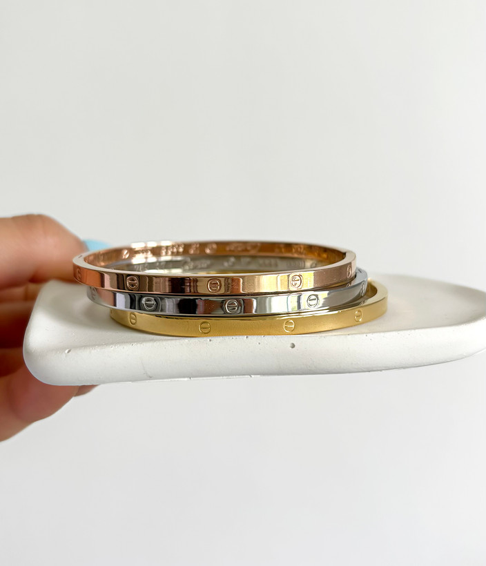 دستبند کارتیه لاو ظریف ۵ میل دخترانه