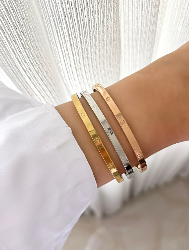 دستبند سه رنگ کارتیه لاو دخترانه