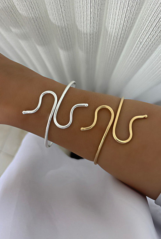 دستبند استیل فشن دخترانه نقره ای