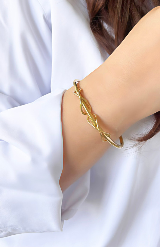 دستبند ساده و بدون نگین دخترانه ضدحساسیت