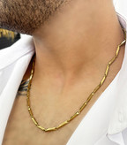 زنجیر مردانه ظریف رنگ طلایی