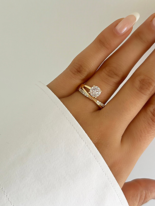 انگشتر تک نگین ژوپینگ دخترانه