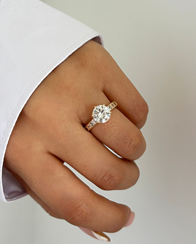 انگشتر تک نگین طلایی زنانه ژوپینگ