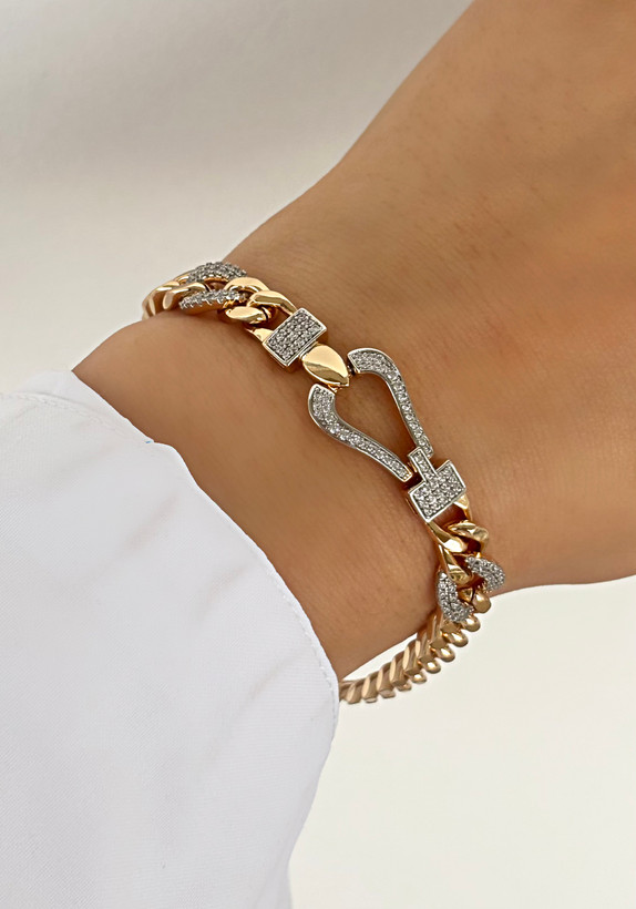 دستبند کارتیه ژوپینگ زنانه مدل نعل اسب