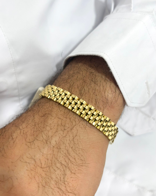 دستبند رولکس طلایی مردانه