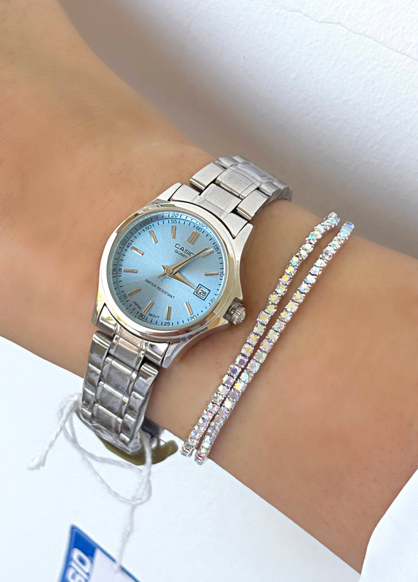 ساعت کاسیو تمام استیل نقره ای